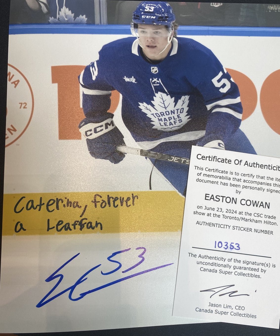 10353 Easton Cowan Poster