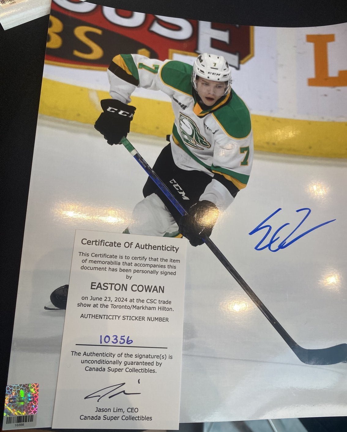 10356 Easton Cowan Poster