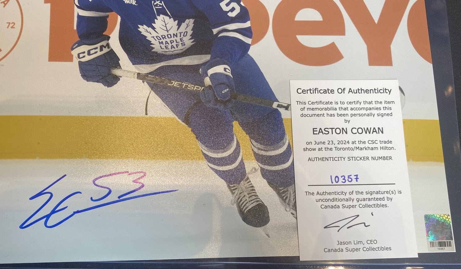 10357 Easton Cowan Poster