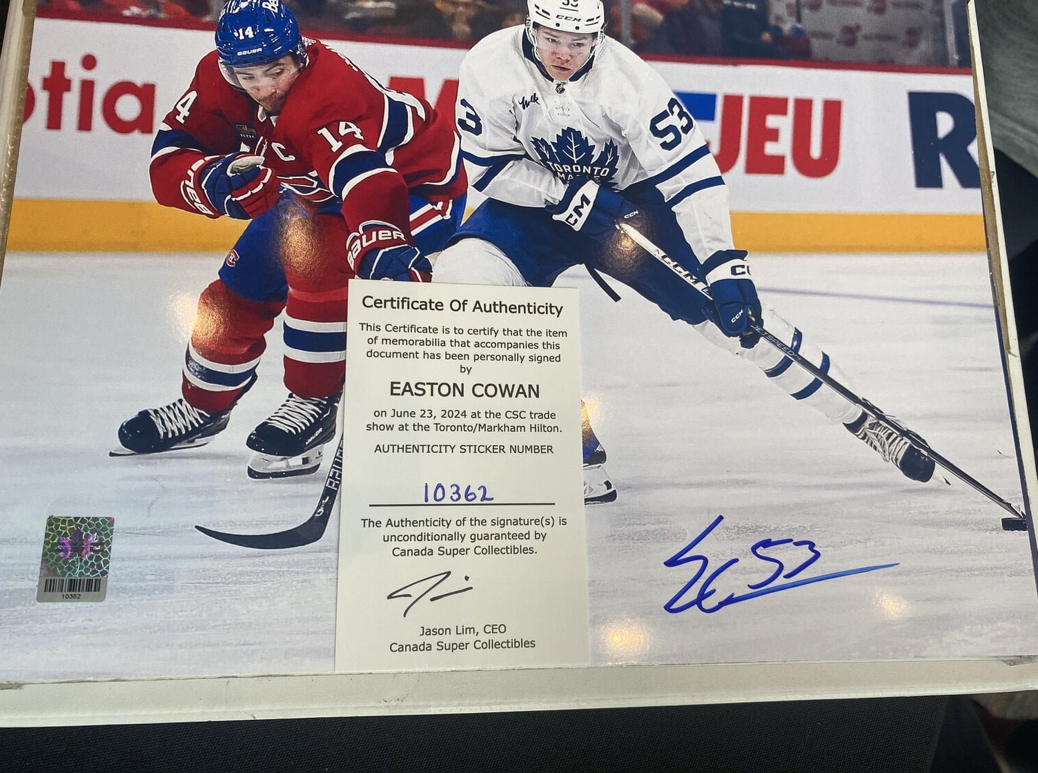 10362 Easton Cowan Poster