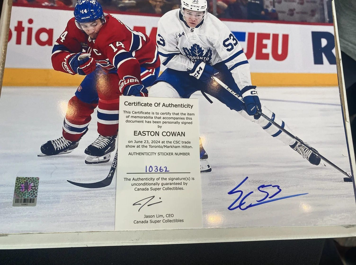 10362 Easton Cowan Poster