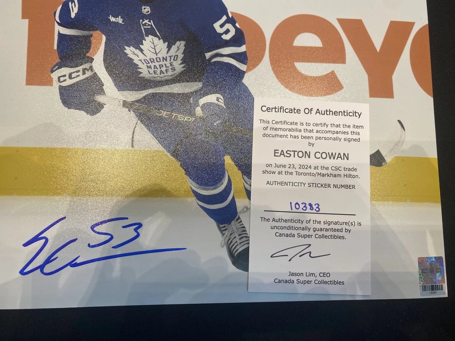 10383 Easton Cowan Poster