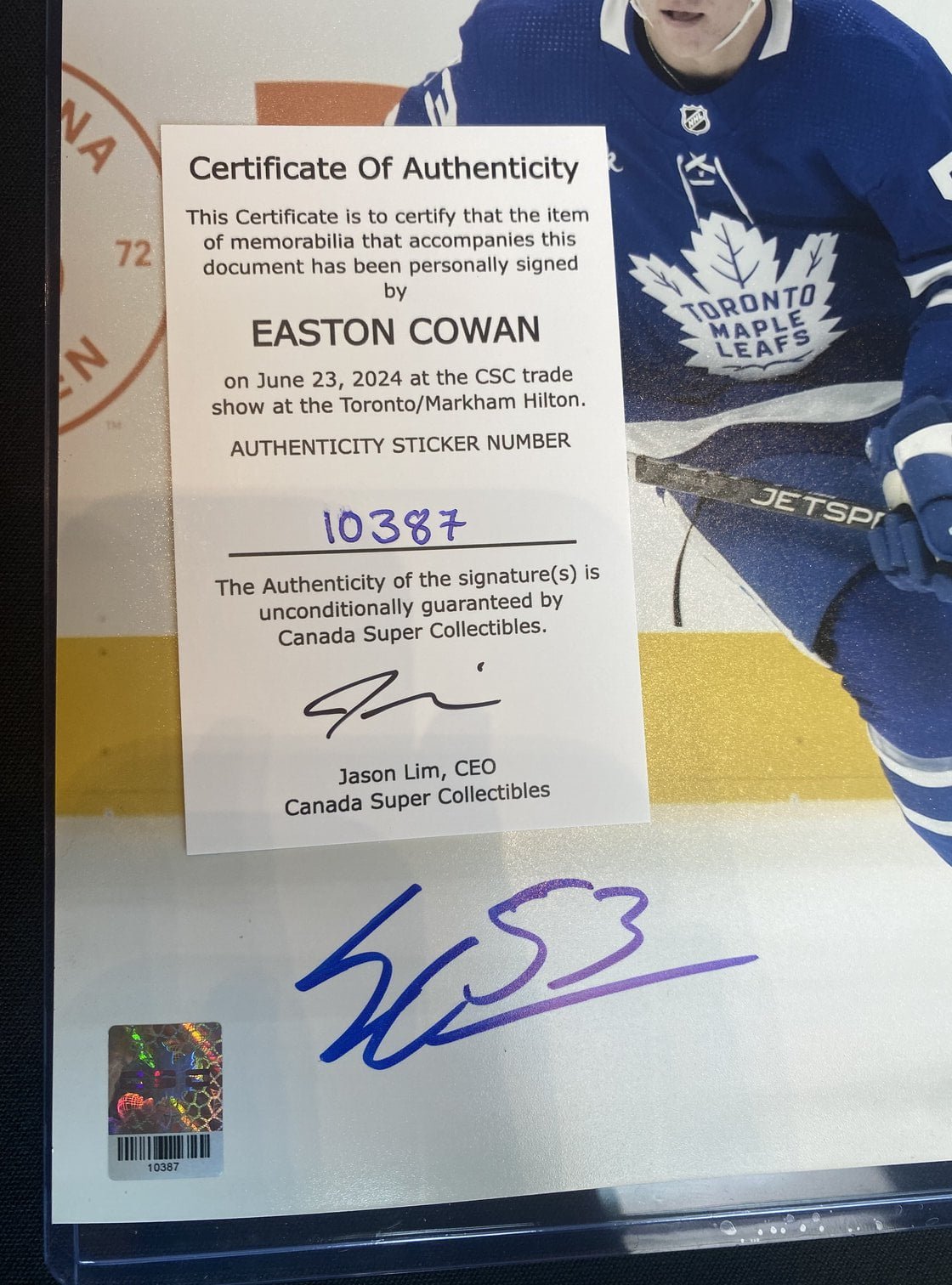 10387 Easton Cowan Poster