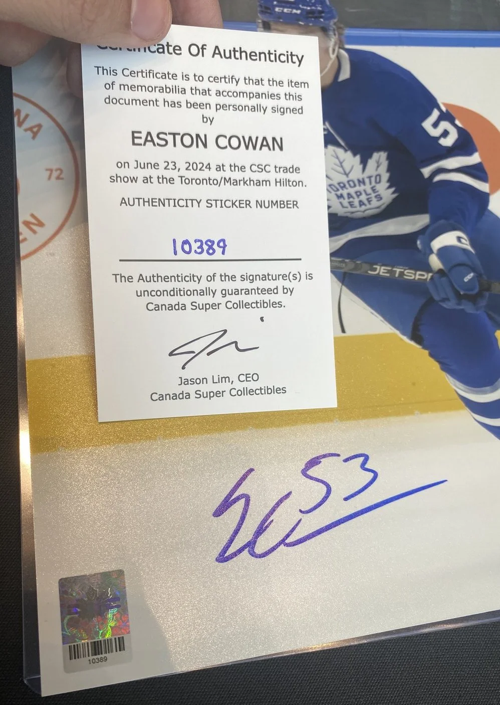 10389 Easton Cowan Poster