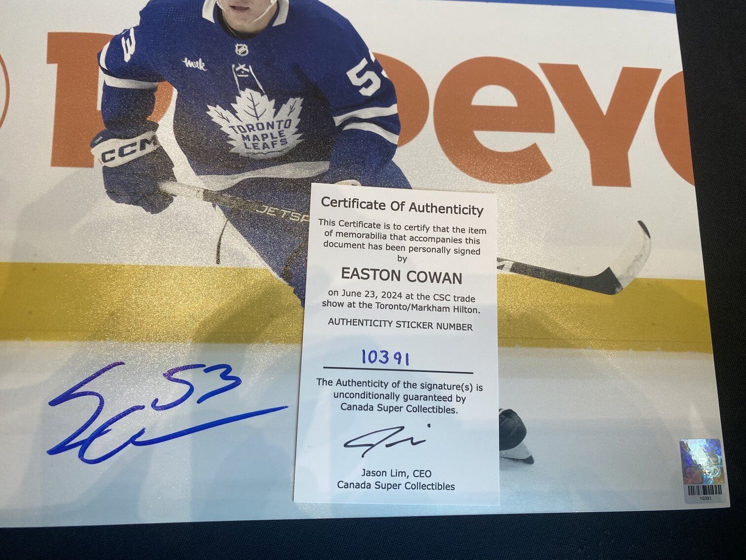 10391 Easton Cowan Poster