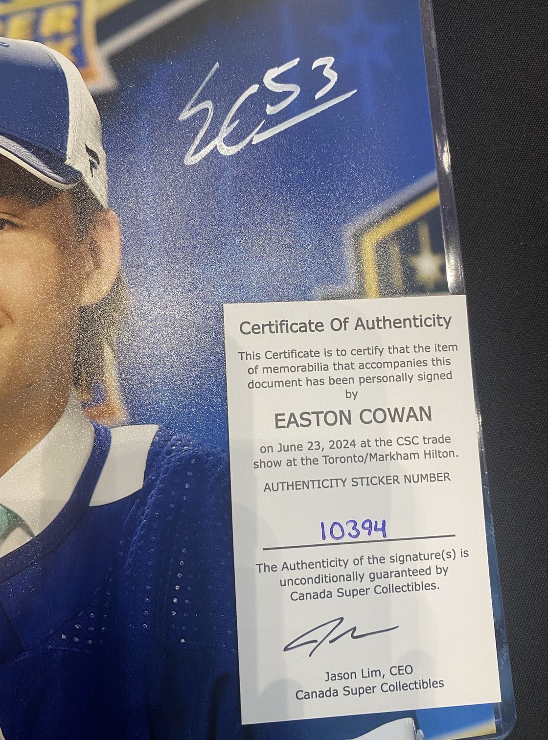 10394 Easton Cowan Poster