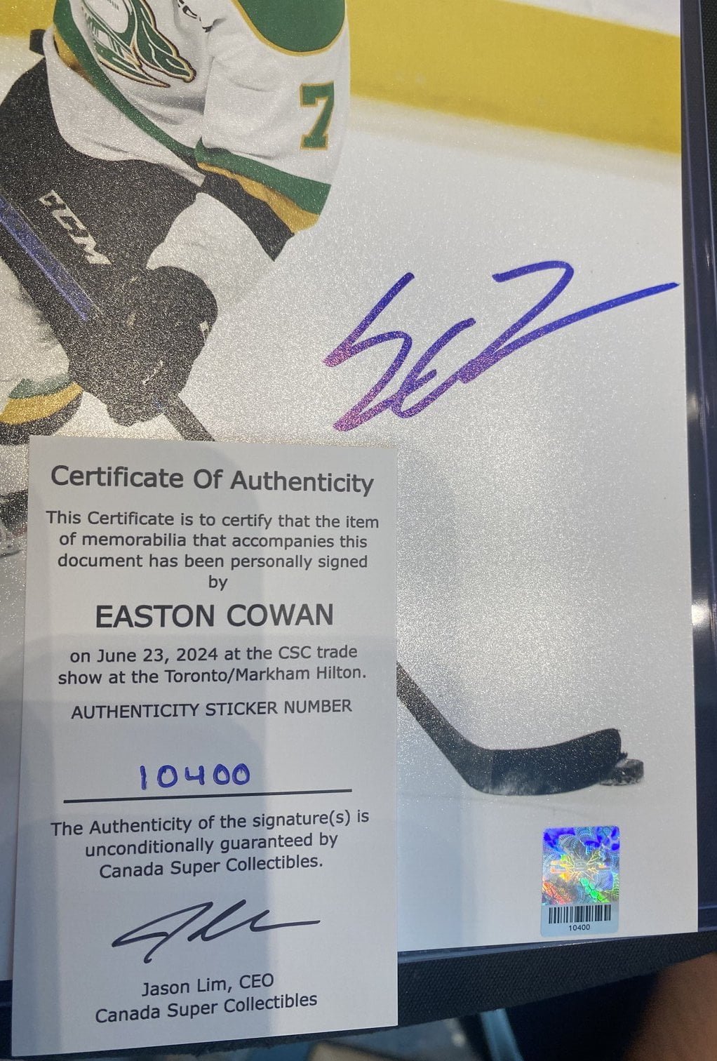 10400 Easton Cowan Poster