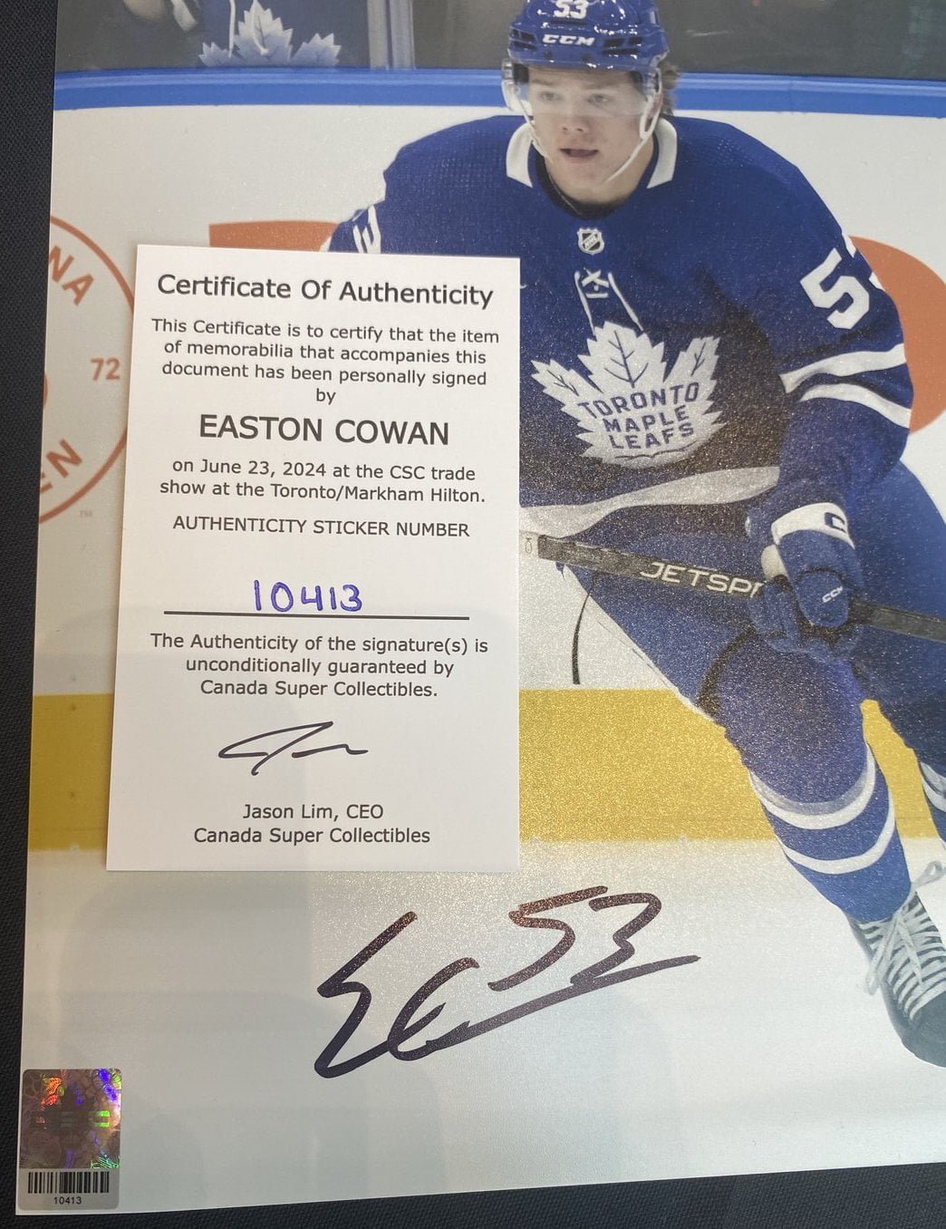 10413 Easton Cowan Poster