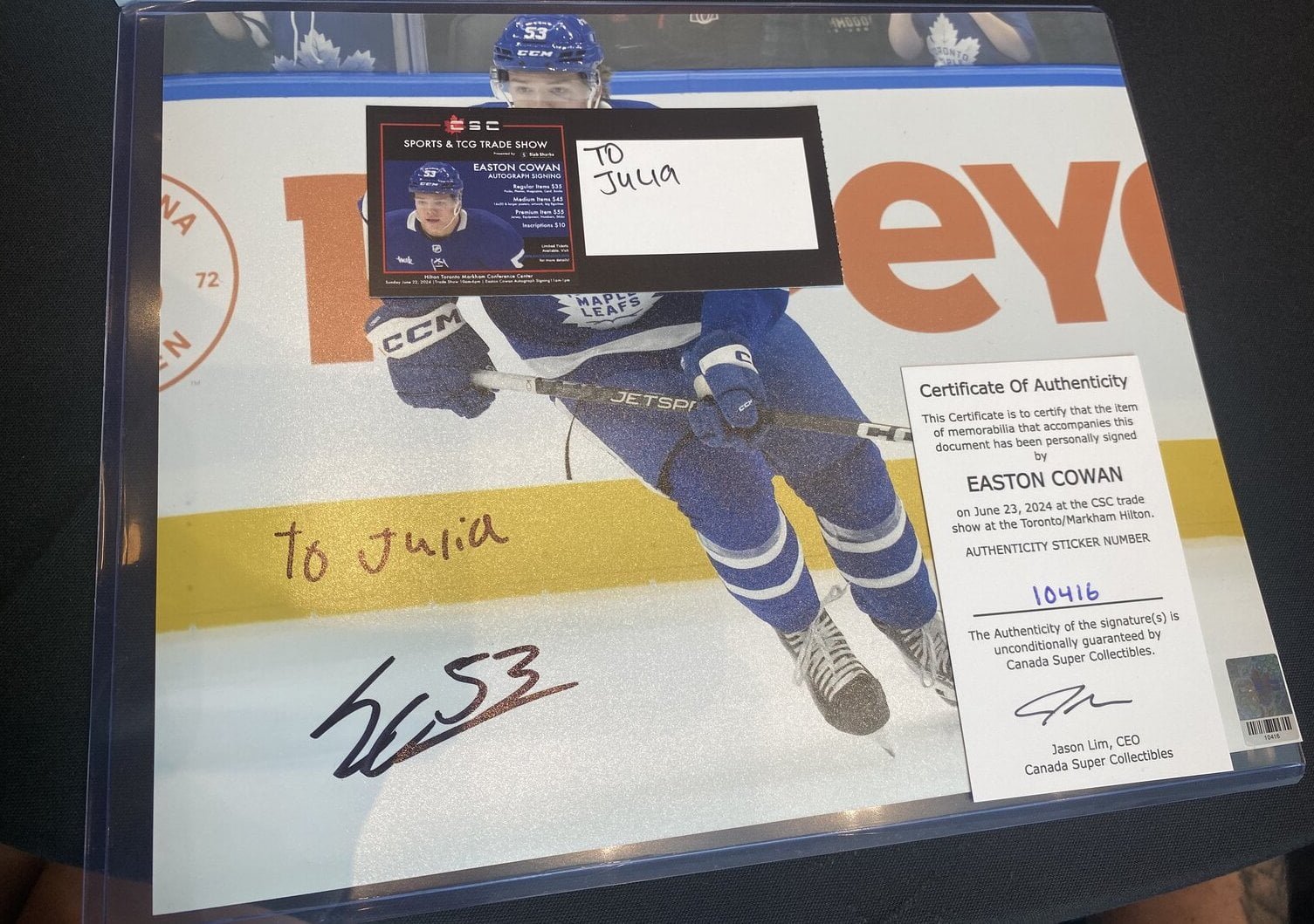 10416 Easton Cowan Poster