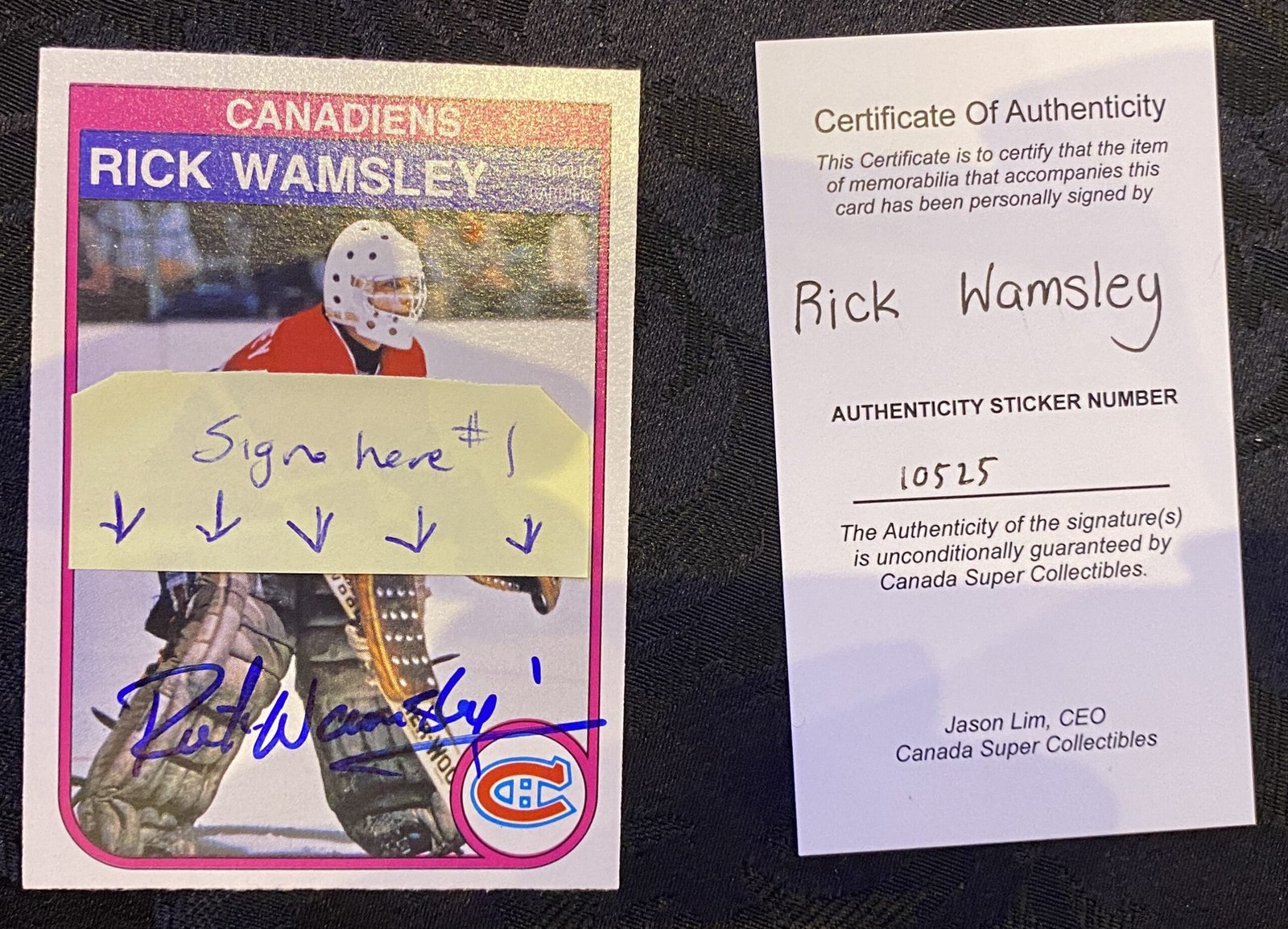10525 Rick Wamsley Card