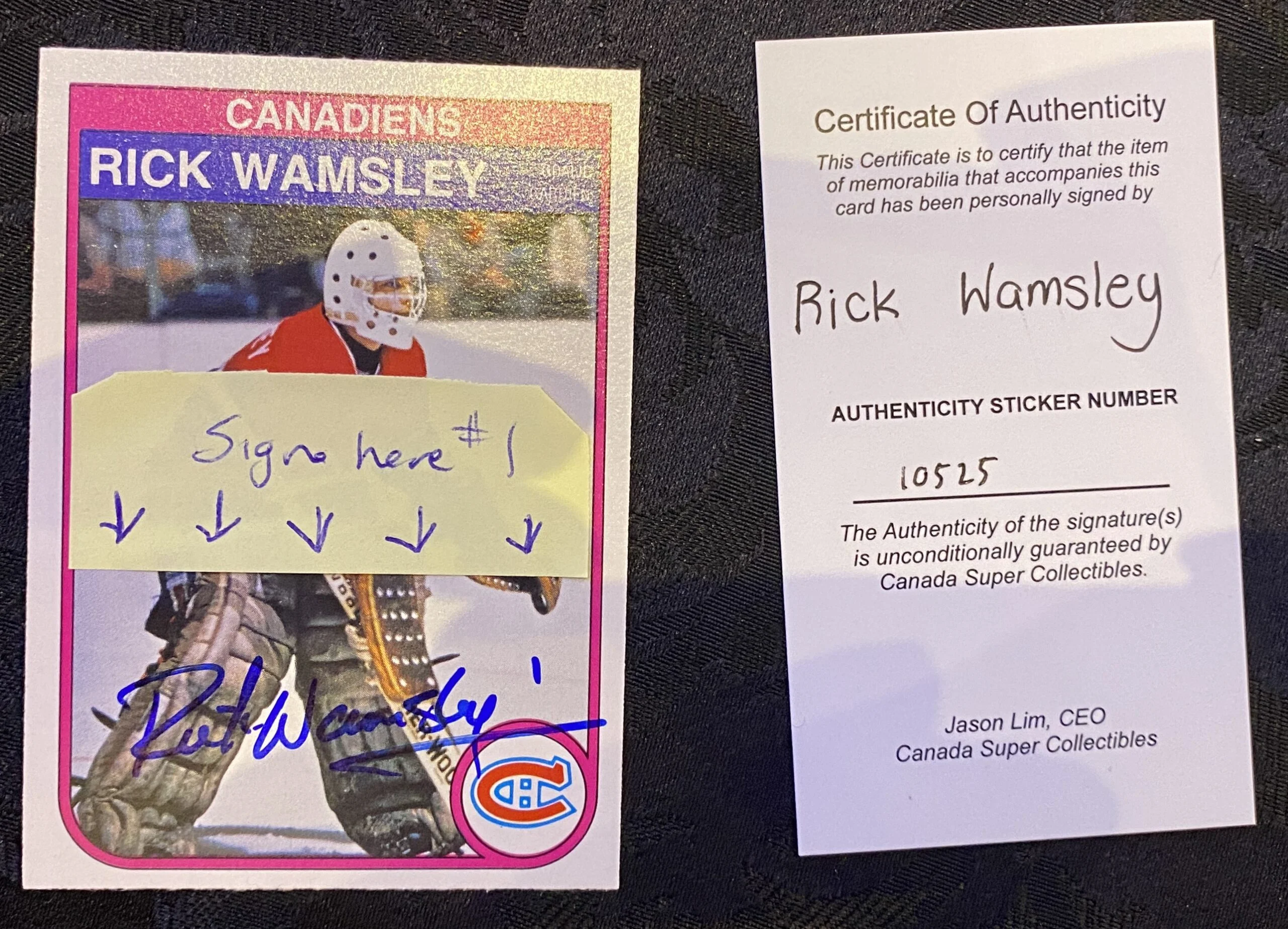 10525 Rick Wamsley Card