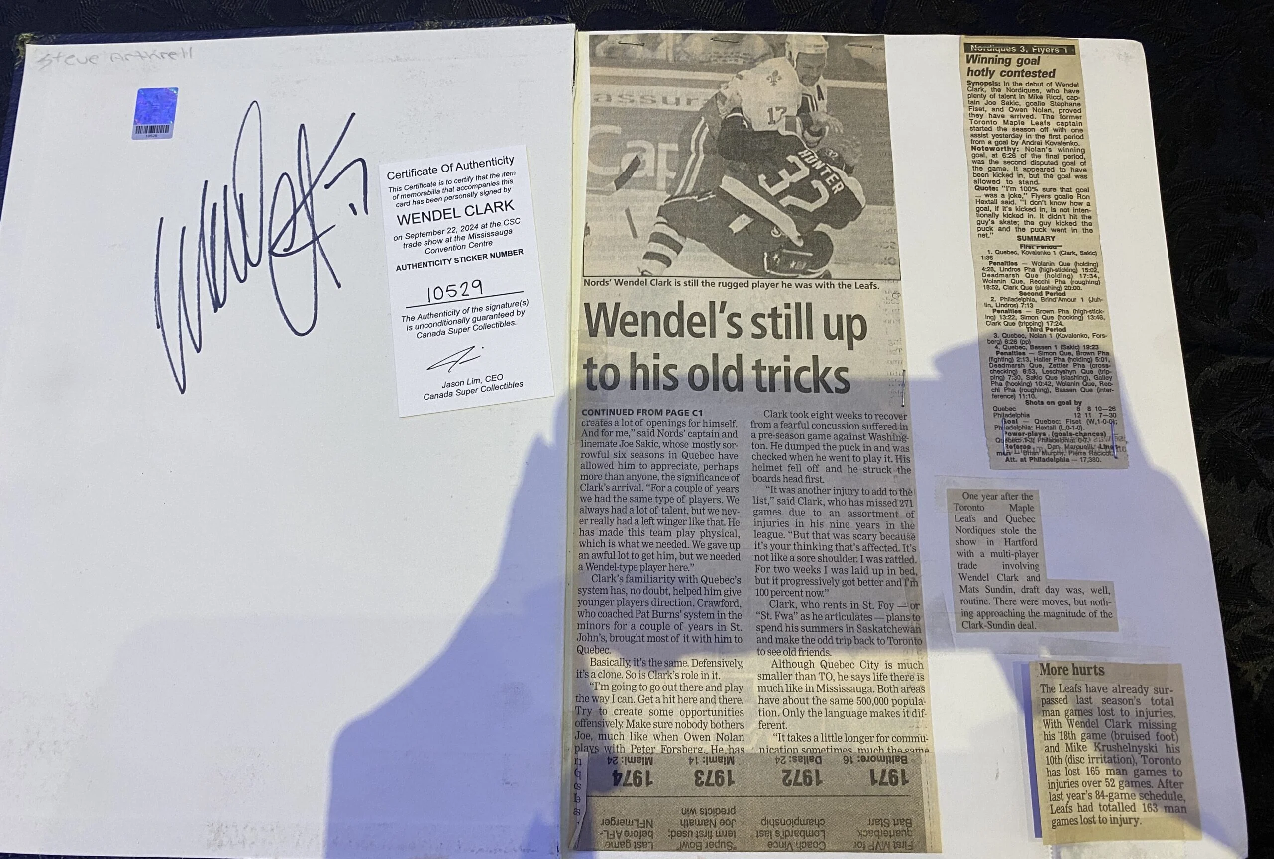 10529 Wendel Clark Clippings