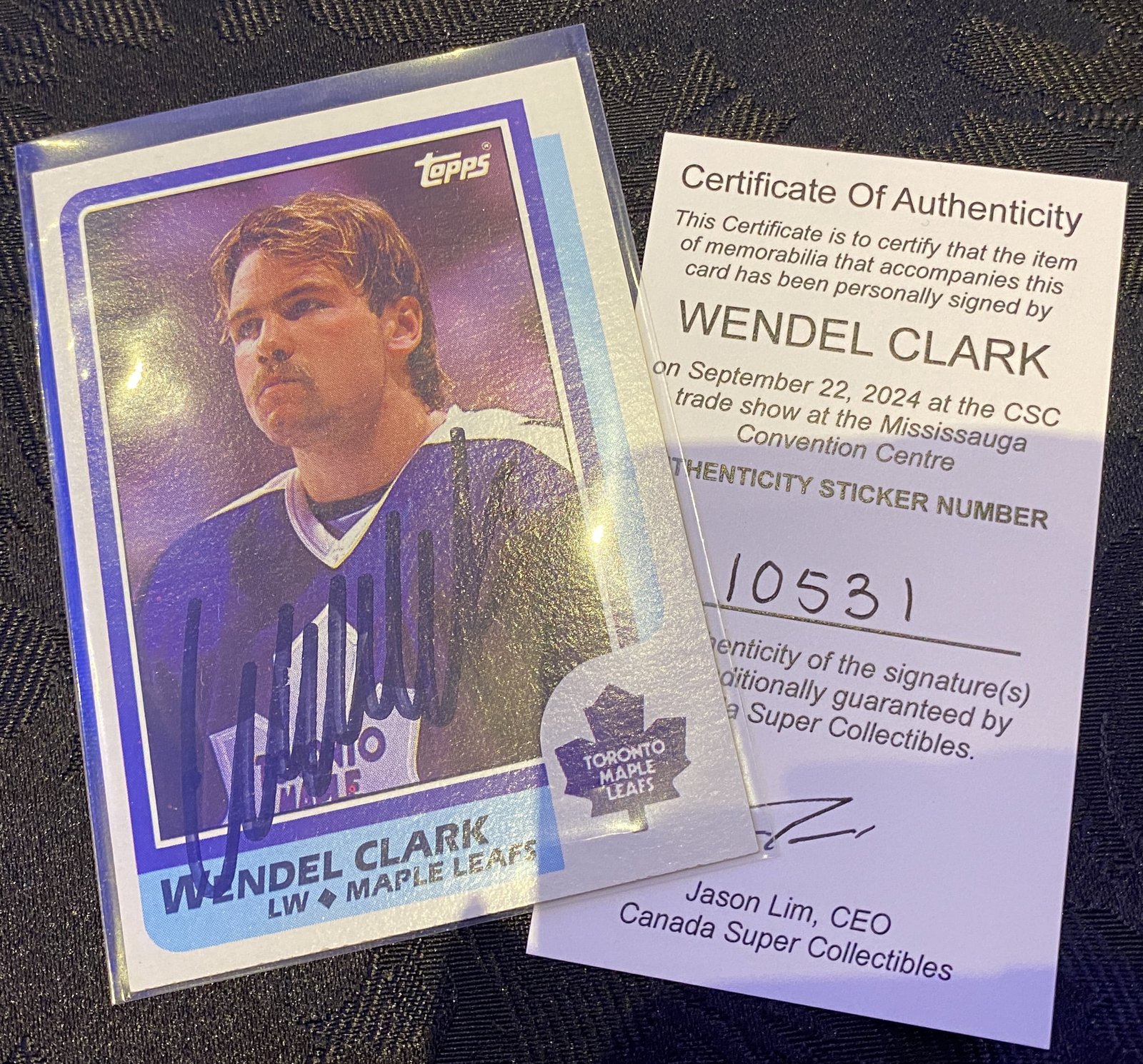10531 Wendel Clark Card