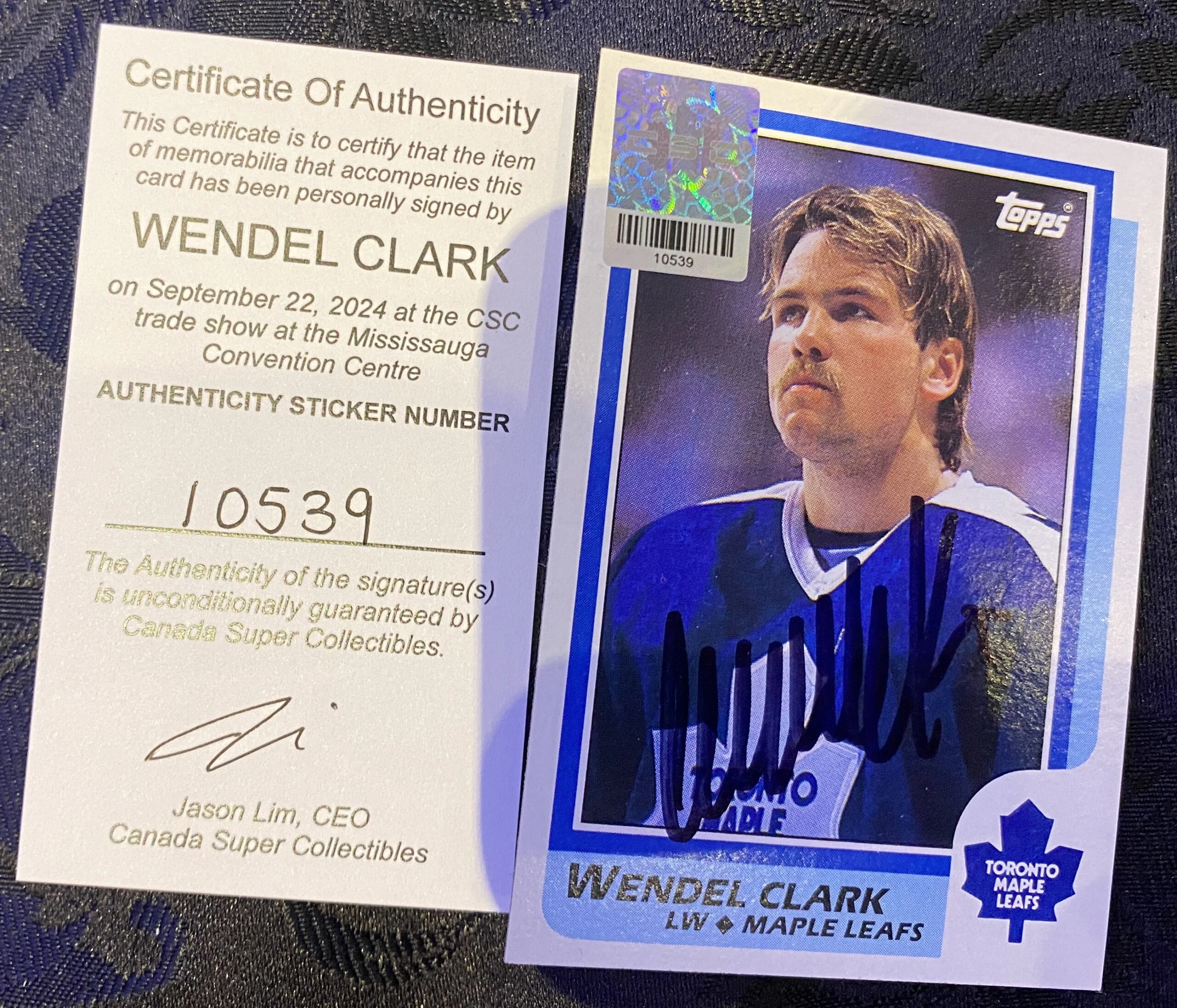 10539 Wendel Clark Card