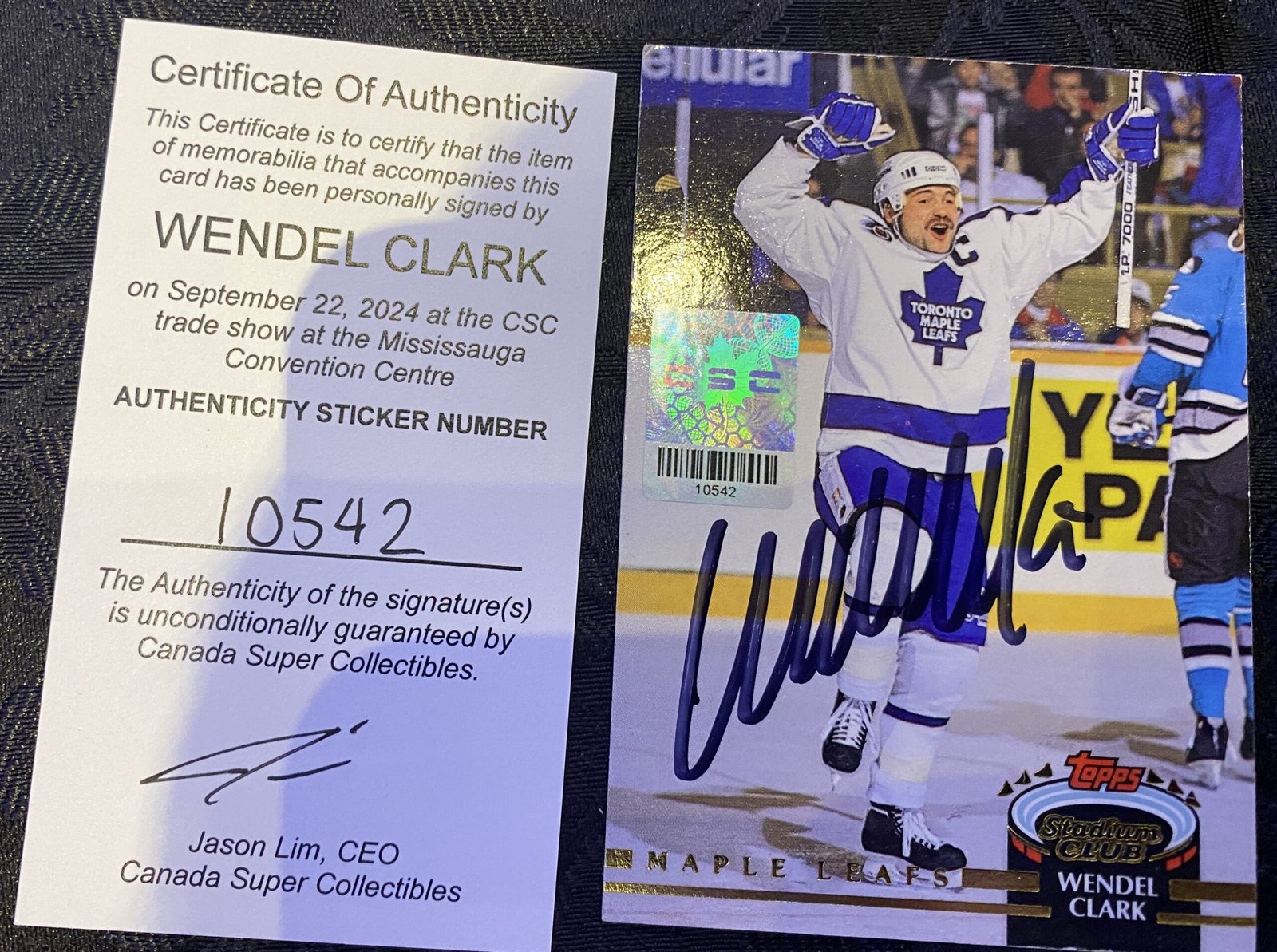 10542 Wendel Clark Photo