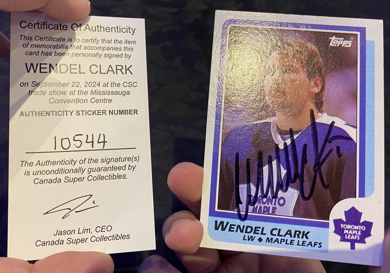 10544 Wendel Clark Card