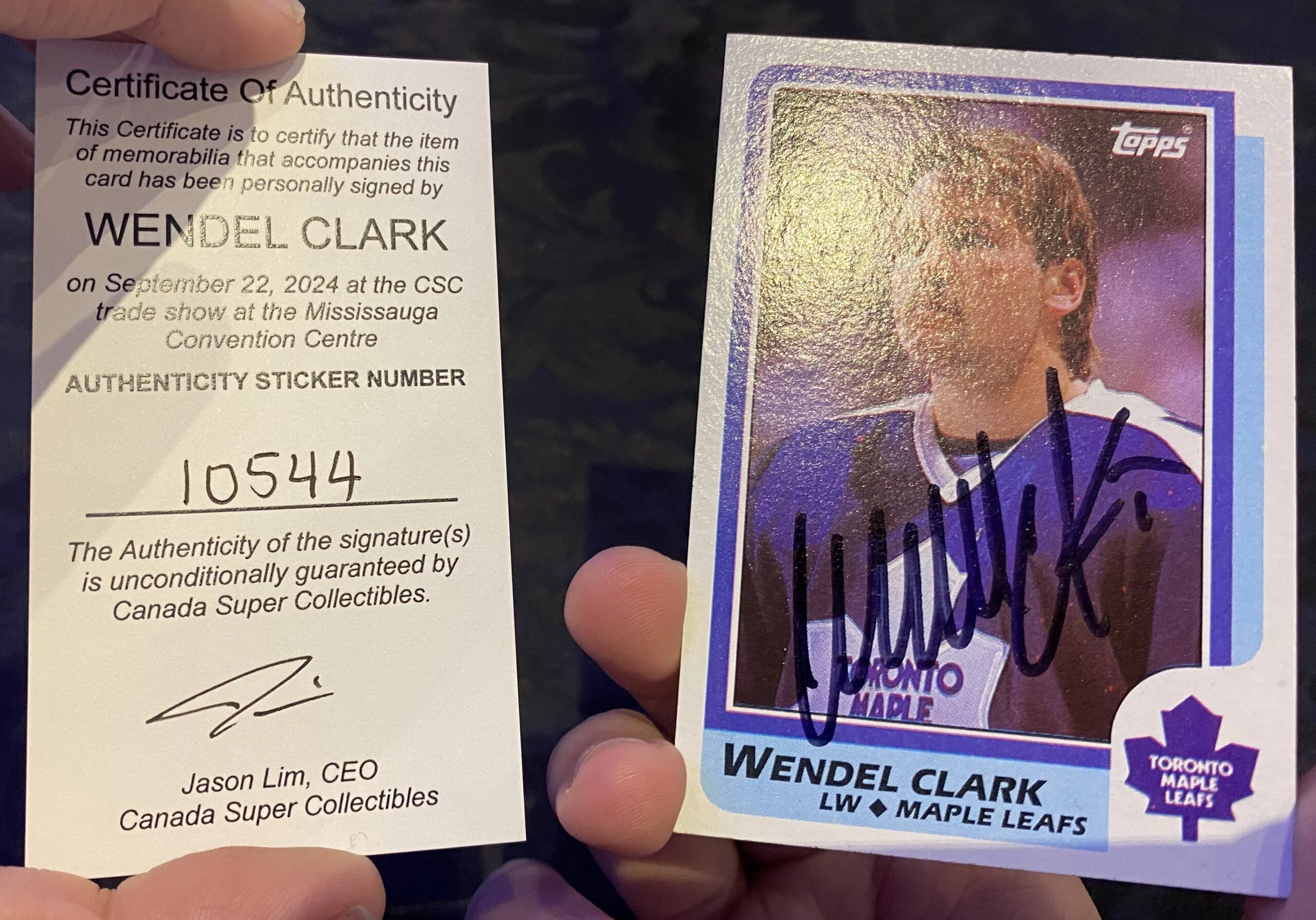 10544 Wendel Clark Card